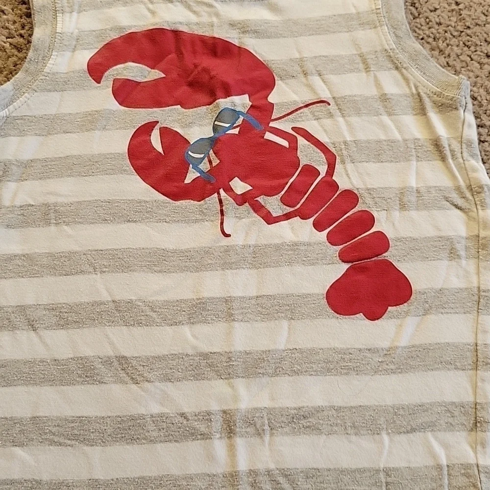 Gymboree Gray and Red Lobster Tank Top